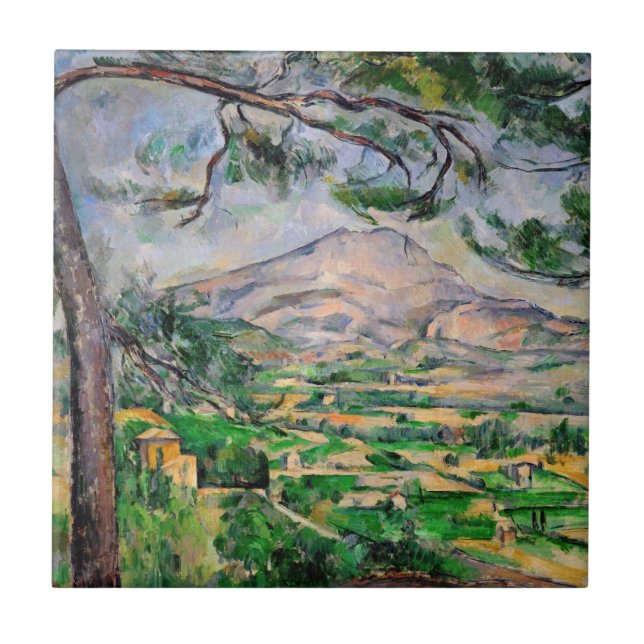 Paul Cezanne - Mont Sainte-Victoire och Large Gräs Kakelplatta (Framsidan)