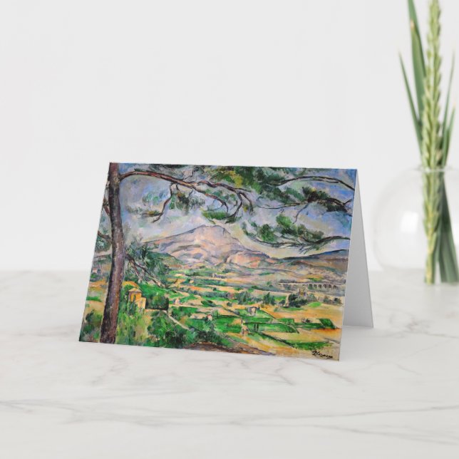 Paul Cezanne - Mont Sainte-Victoire och Large Gräs Kort (Framsida)