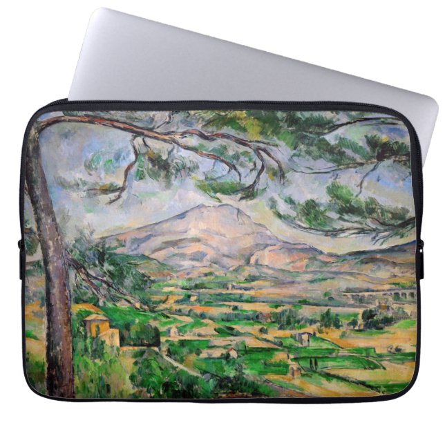 Paul Cezanne - Mont Sainte-Victoire och Large Gräs Laptop Fodral (Framsidan)