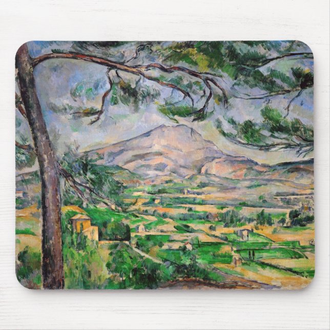 Paul Cezanne - Mont Sainte-Victoire och Large Gräs Musmatta (Framsidan)
