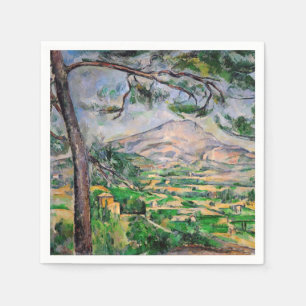 Paul Cezanne - Mont Sainte-Victoire och Large Gräs Pappersservett