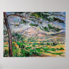 Paul Cezanne - Mont Sainte-Victoire och Large Gräs Poster
