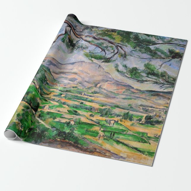 Paul Cezanne - Mont Sainte-Victoire och Large Gräs Presentpapper (Utrullad)
