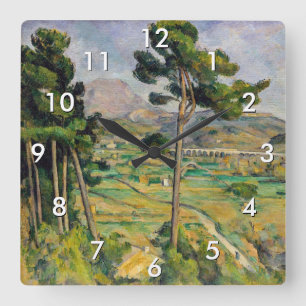 Paul Cezanne - Mont Sainte-Victoire och Viaduct Fyrkantig Klocka