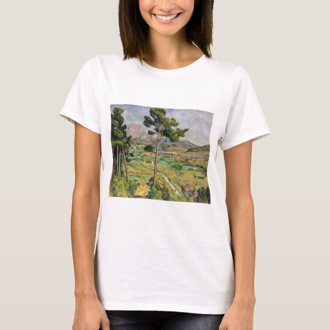 Paul Cezanne - Mont Sainte-Victoire och Viaduct T Shirt (Framsida)