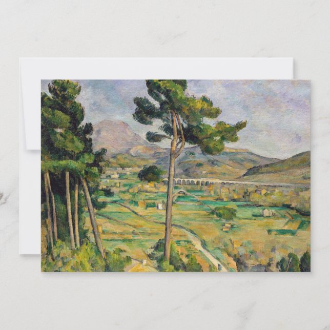 Paul Cezanne - Mont Sainte-Victoire och Viaduct Tack Kort (Framsida)