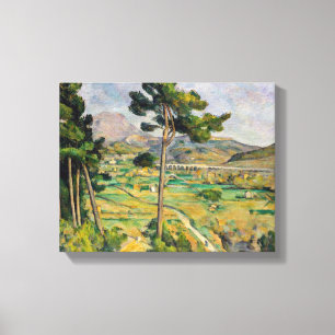 Paul Cezanne - Mont Sainte-Victoire och Viadukt Canvastryck