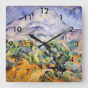 Paul Cezanne - Mont Sainte-Victoire, Tholonet Road Fyrkantig Klocka
