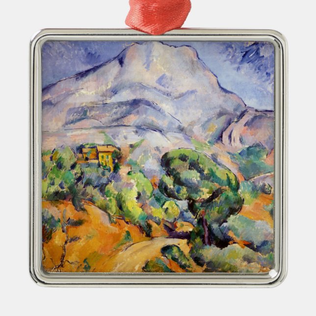 Paul Cezanne - Mont Sainte-Victoire, Tholonet Road Julgransprydnad Metall (Framsidan)