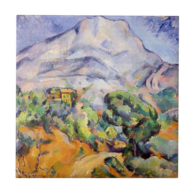 Paul Cezanne - Mont Sainte-Victoire, Tholonet Road Kakelplatta (Framsidan)