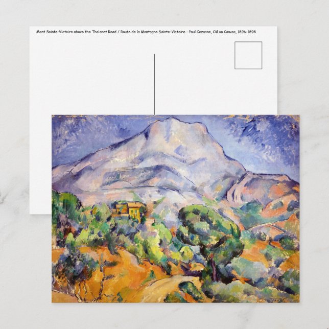 Paul Cezanne - Mont Sainte-Victoire, Tholonet Road Vykort (Fram/baksida)