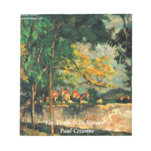 Paul Cezanne Naturmålning & Citat Anteckningsblock