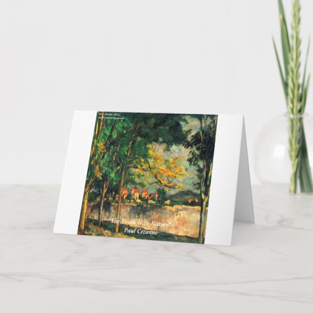 Paul Cezanne Naturmålning & Citat Kort (Framsida)