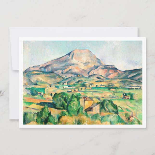 Paul Cézanne, nedladdningsbar Mont Sainte-Victoire Inbjudningar (Framsida)