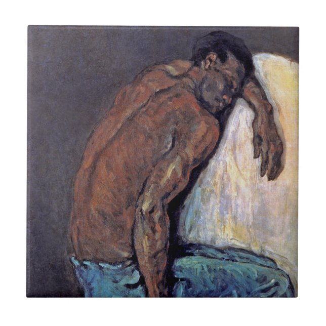 Paul Cezanne - Negern Scipio Finsk konstmålning Kakelplatta (Framsidan)