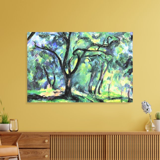 Paul Cezanne painting, Forest, Canvastryck (Insitu (Vardagsrum))