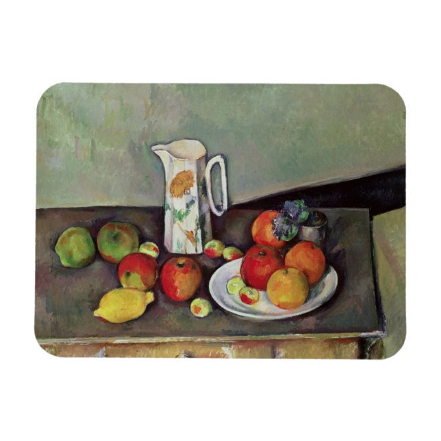 Paul Cezanne | Paul Cezanne | Fortsatt liv i mjölk Magnet (Horisontell)