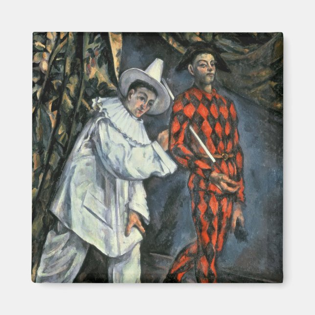Paul Cezanne | Pierrot och Harlequin 1888 Magnet (Framsidan)