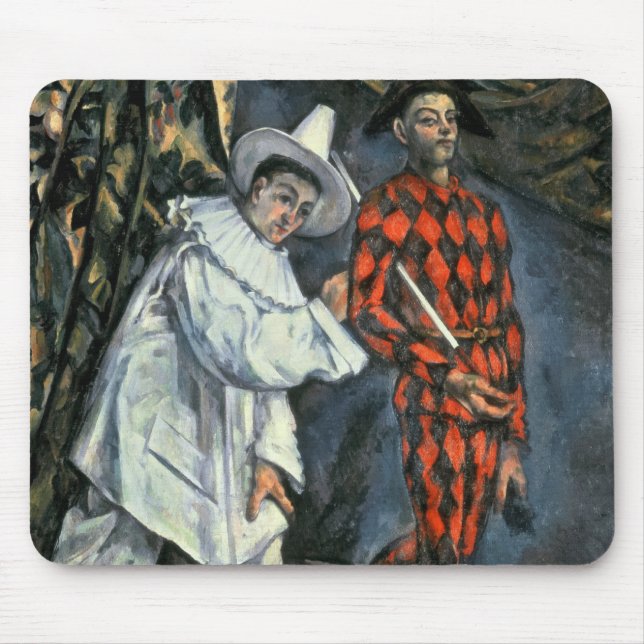 Paul Cezanne | Pierrot och Harlequin, 1888 Musmatta (Framsidan)