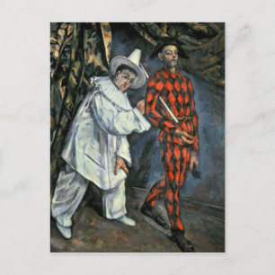 Paul Cezanne   Pierrot och Harlequin, 1888 Vykort