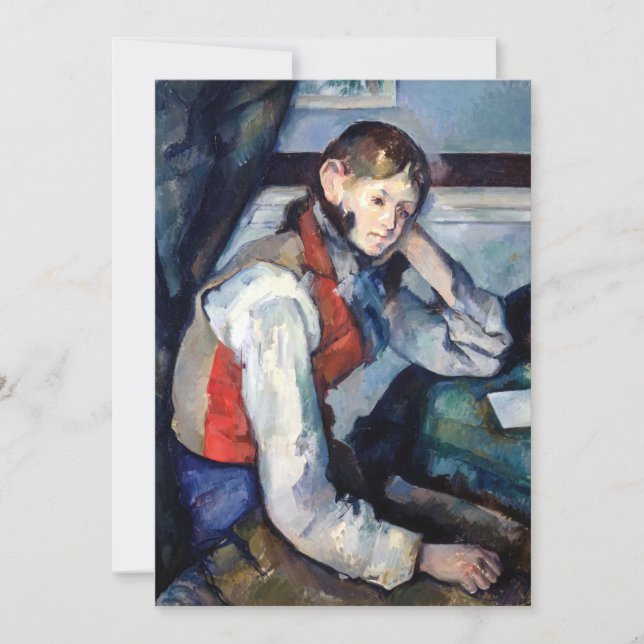 Paul Cezanne - Pojke i röd väst Inbjudningar (Framsida)