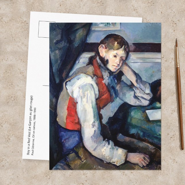 Paul Cezanne - Pojke i röd väst Vykort (Skapare uppladdad)