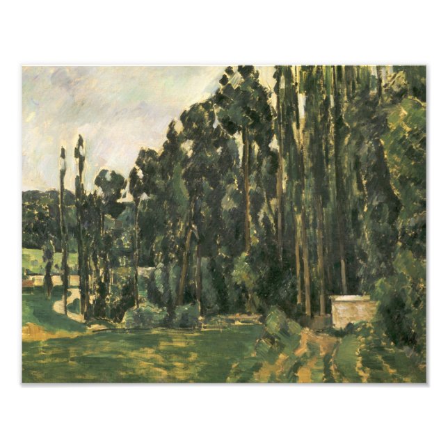 Paul Cezanne - Poplars Fototryck (Framsidan)