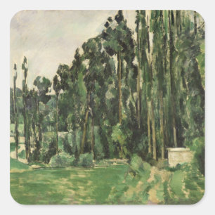 Paul Cezanne poplarsna, c.1879-82 Fyrkantigt Klistermärke