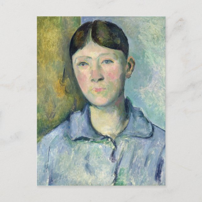 Paul Cezanne | Porträtt av Madame Cezanne, 1885-90 Vykort (Framsida)
