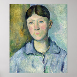 Paul Cezanne porträtt av madamen Cezanne, Poster