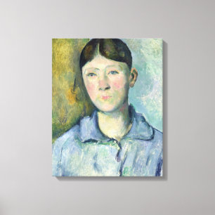 Paul Cezanne Porträtt i Madame Cezanne, 1885-90 Canvastryck