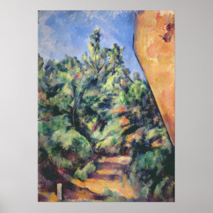 Paul Cezanne Red sten, c.1895 (olja på arbetsyta Poster
