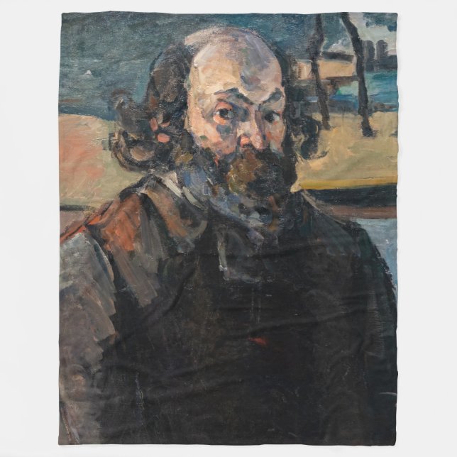 Paul Cezanne - Self-porträtt Fleecefilt (Framsidan)
