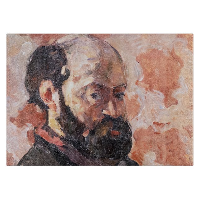 Paul Cezanne - Self-porträtt med rosa bakgrund (Framsidan)