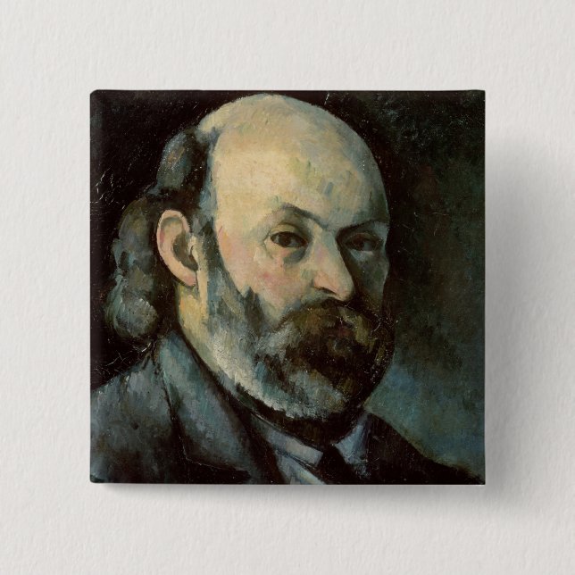 Paul Cezanne | självporträtt, c.1879-85 Knapp (Framsida)