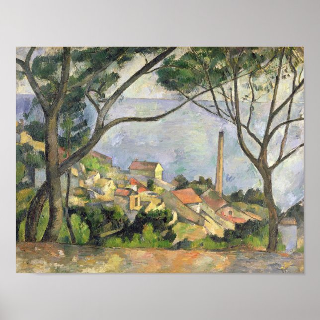 Paul Cezanne | Sjön i Estaque, 1878 Poster (Framsidan)