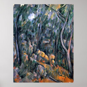 Paul Cezanne - Skog i grottorna Poster