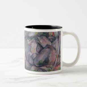 Paul Cezanne skogsmark med stenblock, 1893 Två-Tonad Mugg