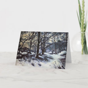 Paul Cezanne- smälter snö. Fontainbleau Kort