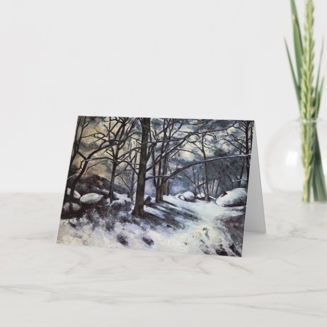 Paul Cezanne- smälter snö. Fontainbleau Kort (Framsida)