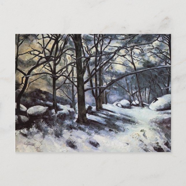 Paul Cezanne - Smälter Snö. Fontainbleau Vykort (Framsida)