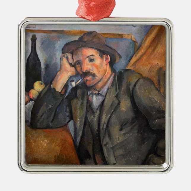 Paul Cezanne - Smoker Julgransprydnad Metall (Framsidan)
