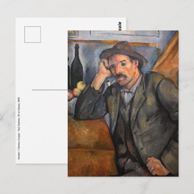 Paul Cezanne - Smoker Vykort (Fram/baksida)