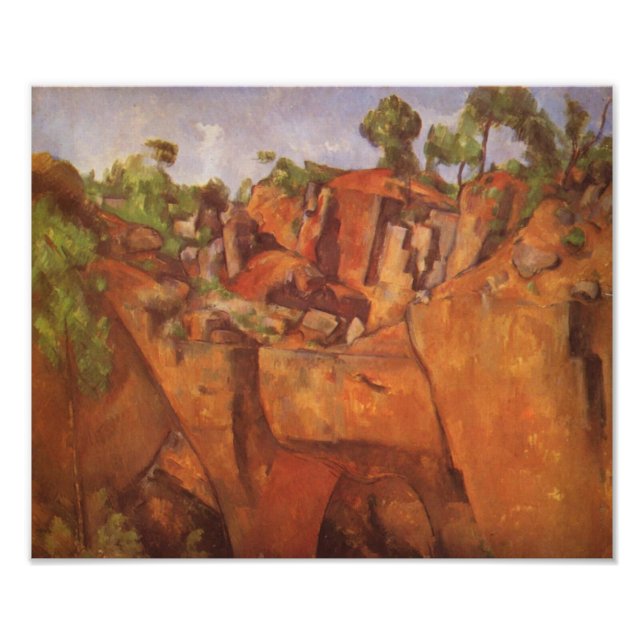 Paul Cezanne Steinbruch Bibemus Fototryck (Framsidan)