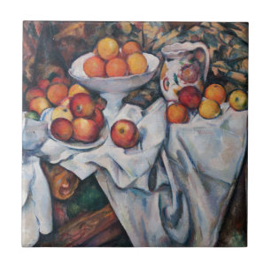 Paul Cezanne - still Life, Apples and Oranges Kakelplatta