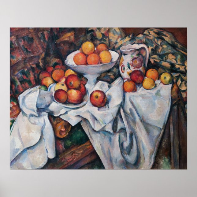 Paul Cezanne - still Life, Apples and Oranges Poster (Framsidan)