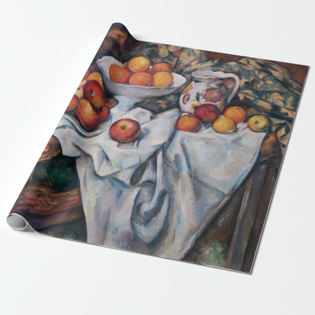 Paul Cezanne - still Life, Apples and Oranges Presentpapper (Utrullad)