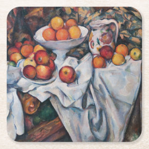 Paul Cezanne - still Life, Apples and Oranges Underlägg Papper Kvadrat