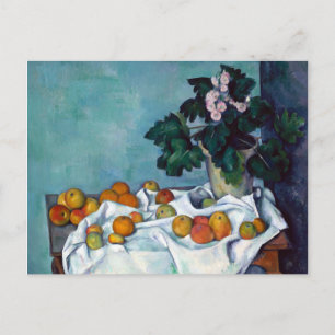 Paul Cezanne still Life Apples and Primroses Vykort