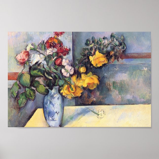 Paul Cezanne - still Life Flowers i Vas Poster (Framsidan)